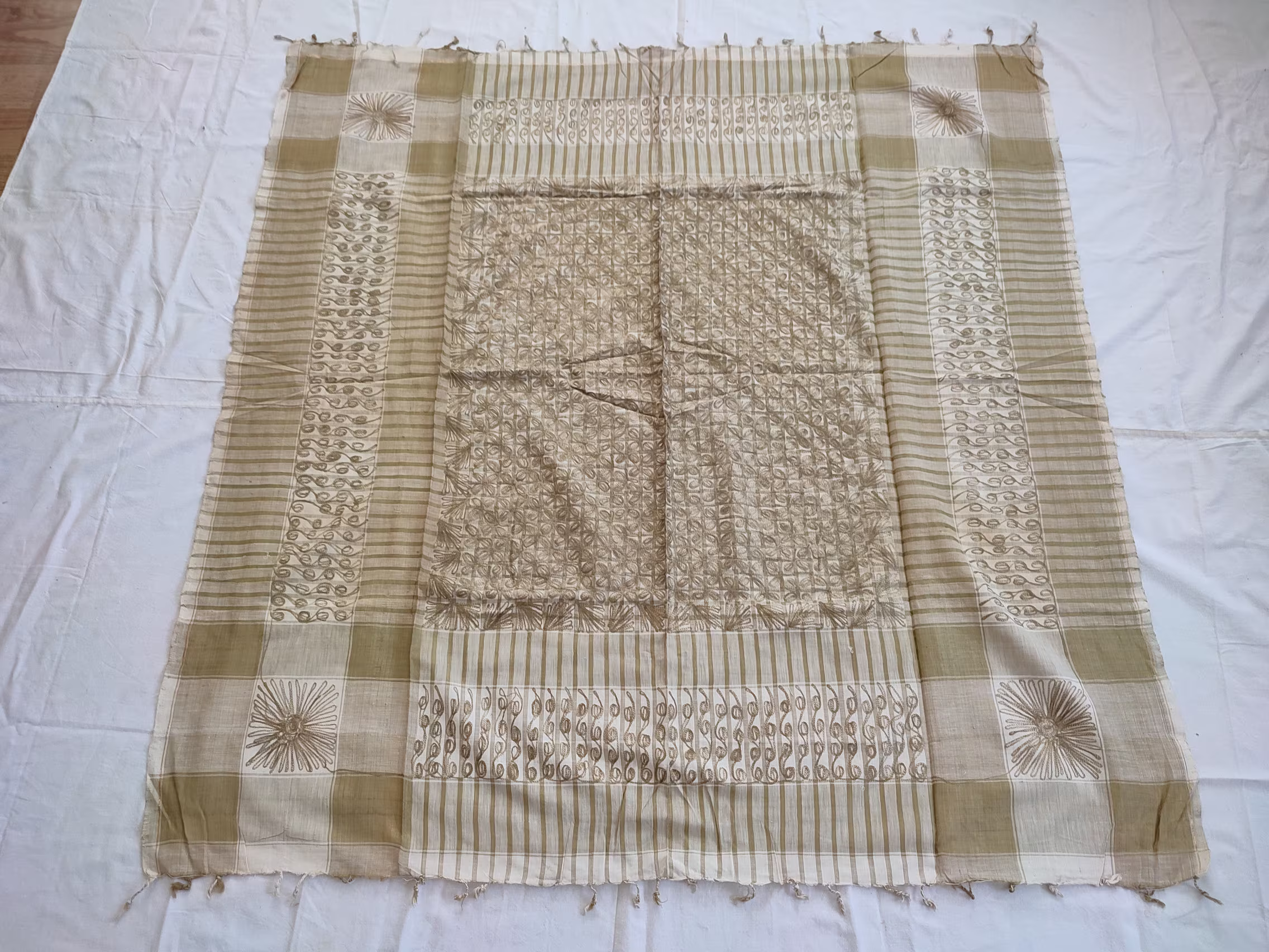 Vintage Table Cover, Ethnic Decor, 56" X 56", Wall Decor, Textile, Fabric, Hanging, Style