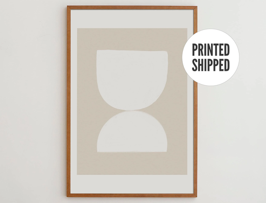 Abstract Wall Art, Neutral Colors, Minimalist Art Poster, Block Color Illustration, Canvas Print, Modern Decoration