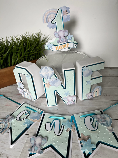 Set 1st Birthday, High Chair Banner, One Baby Boy One Birthday Photo Shoot, First Banner