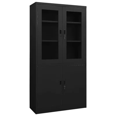 Latitude Run® Office Cabinet White 35.4"X15.7"X70.9" Steel