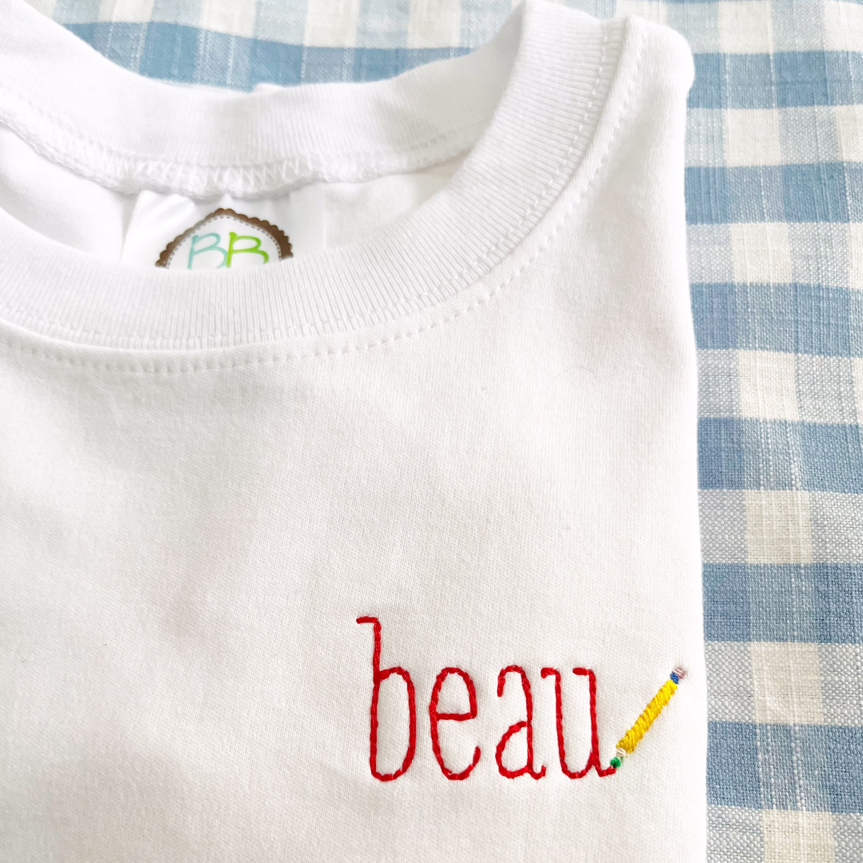 Hand Print Name With Mini Pencil T-Shirt