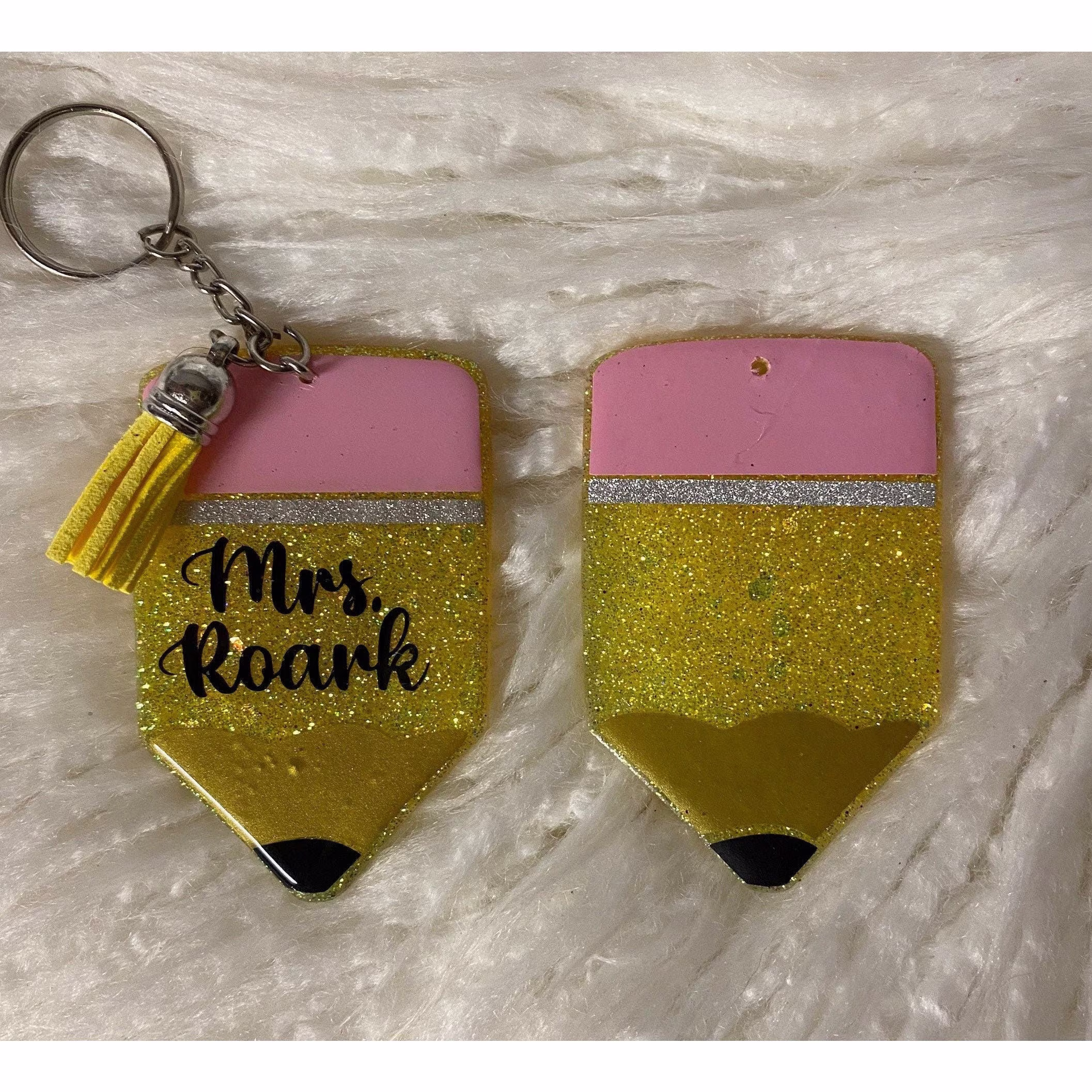 Pencil Keychain Personalized Teacher Gift