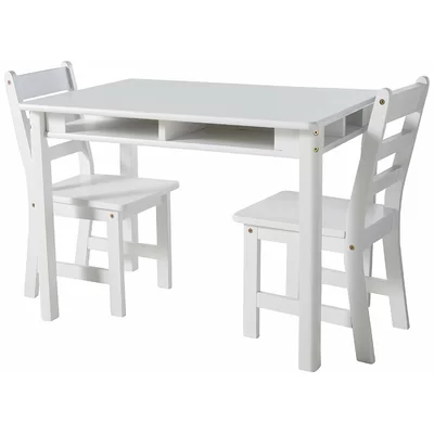 Beaconsdale Kids Solid Wood Rectangular Play Table and Chair Set