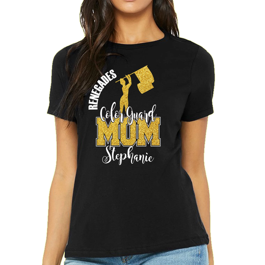 Custom Personalized Color Guard Mom Bella + Canvas Women's Relaxed Jersey Tee Amazing Spirit Wear - 4.6400
