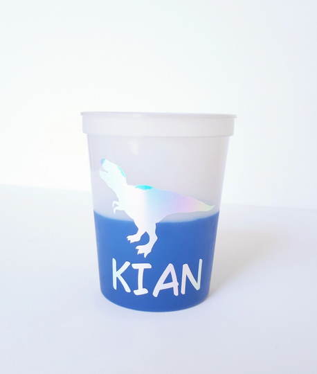 T-Rex Color Changing Cup | Gift For Kids Jungle Party Dinosaur Birthday Favor Ideas