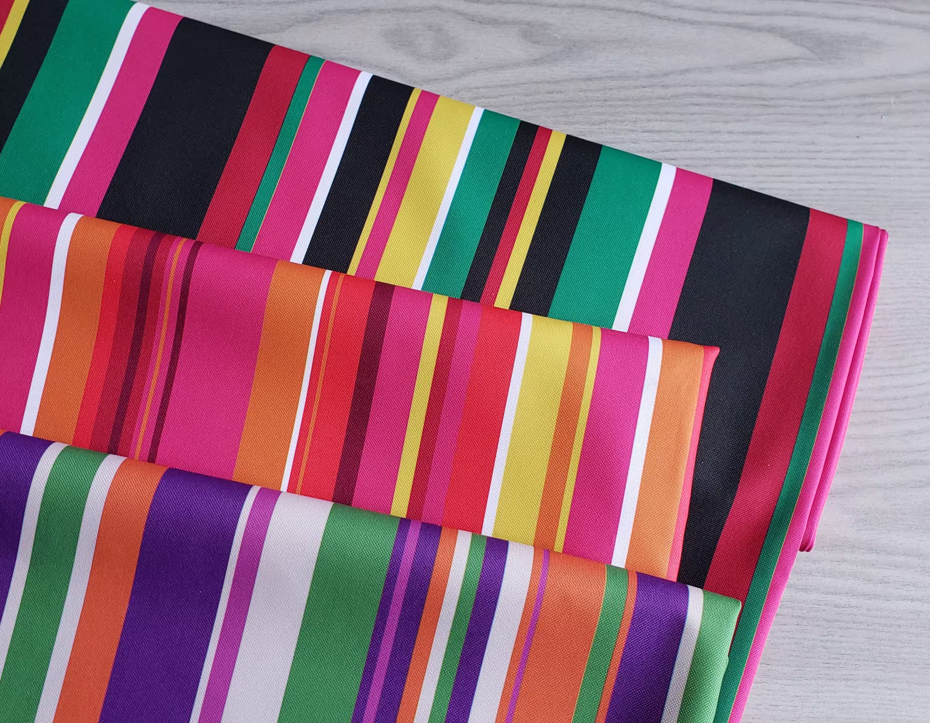 Waterproof Fabric - Colorful Stripes Water Resistant Fabric Oilcloth Outdoor Pvc Cushions
