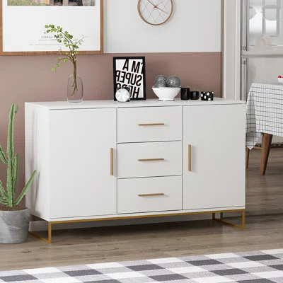 Cadell Large Storage Space Sideboard With 3 Drawer