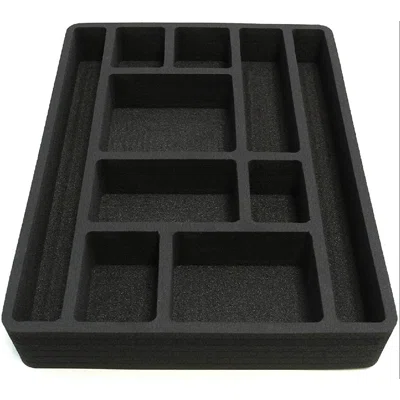 Desk Drawer Organizer Tray Non-Slip Waterproof Insert For Office Home Shop Garage 12 X 16 X 2 Inches 10 Compartments Extra Deep