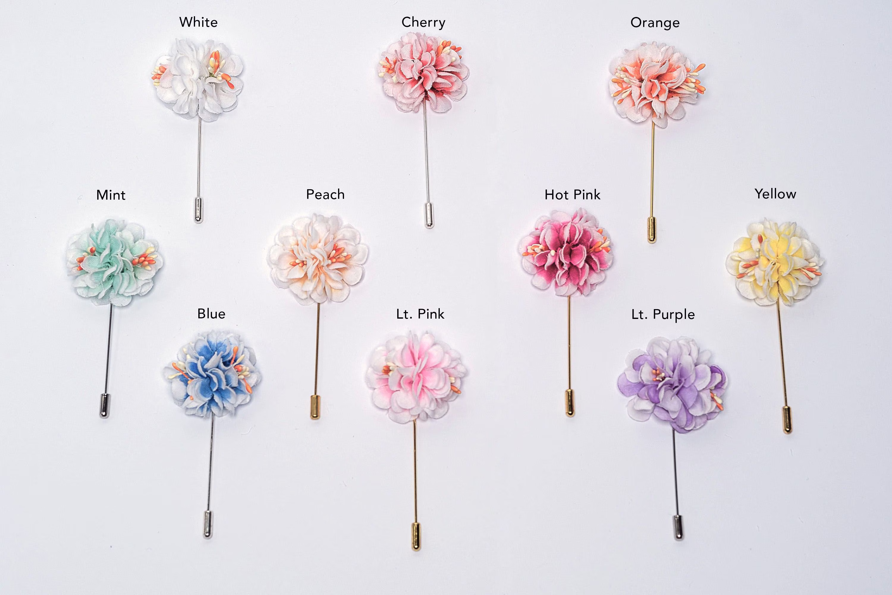 Choose Your Flower - Fresh Multi Color Lapel Pin, Colorful Prom Suit Floral Boutonniere, Wedding Pinioni Pin