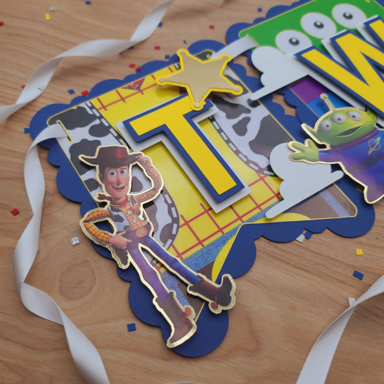 Toy Story Banner, Toy Story Chair Banner, Toy Story Party, Woody & Buzz Lightyear, Birthday Decor, Party Party
