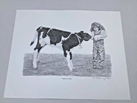 Paul Cameron Smith "Peaches & Cream" Pencil Drawing 1997 Autographed
