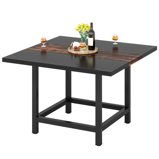 Rustic suqare dining kitchen room table for 4 ,dinner table for small space