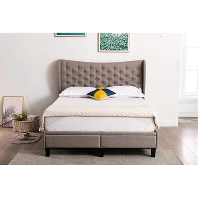 Anatole Tufted Upholstered Low Profile Storage Platform Bed
