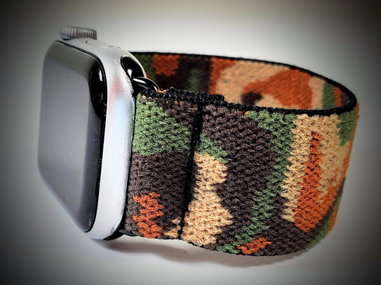 Army Camouflaged Elastic Watch Band For Apple Watch-Camo -38mm 40mm 41mm 42mm 44mm 45mm ; All Series | Models 1-8 & Se
