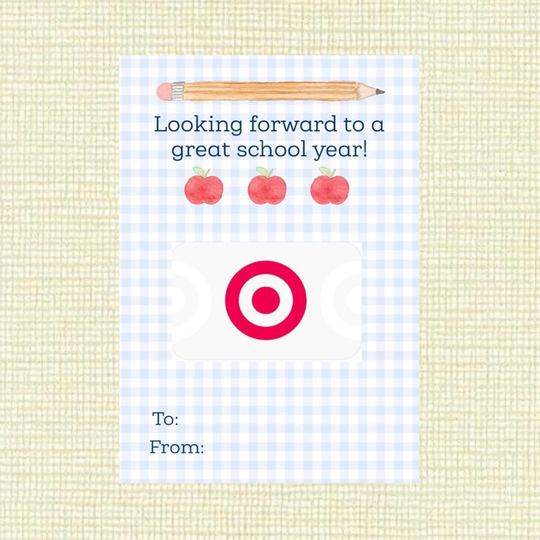 Pencil & Apples Gift Card Holder ; Teacher