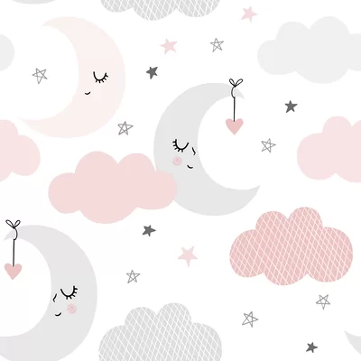 Lauber Clouds 10' L x 24" W Smooth Peel and Stick Wallpaper Roll