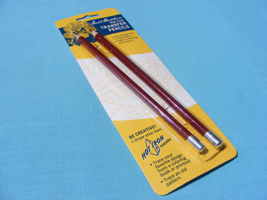 Embroidery Transfer Pencil - Iron-On -Red | By Aunt Martha's(Set Of 2 For Transferring Designs To Fabric
