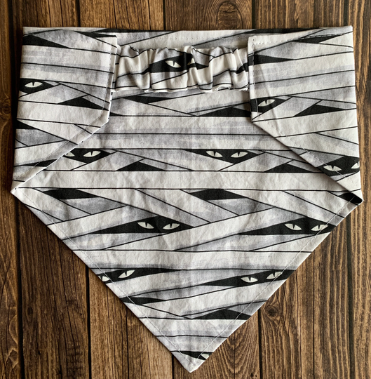 Dog Bandana, Eyes On You, Elastic Scrunchie Personalized Bandana