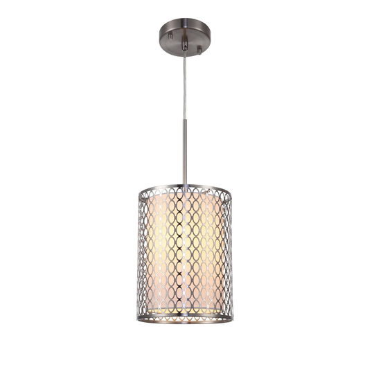 Woodbridge Lighting Spencer Nickel-finish Stainless Steel 1-light Mini Pendant Light