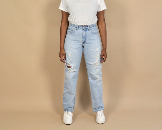Levi's Silver Tab Thrashed Light Wash 90S Vintage Denim Jeans