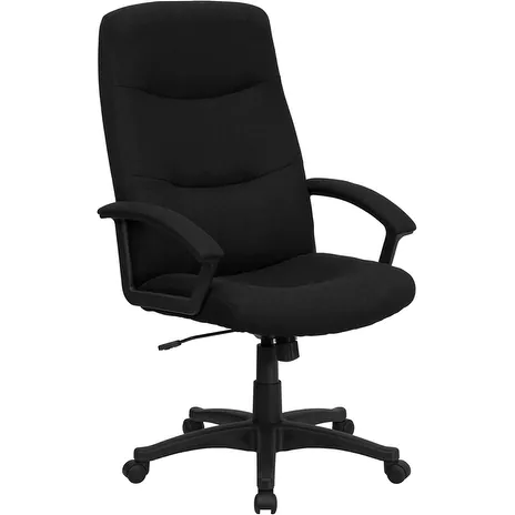 Offex High Back Black Fabric Executive Swivel Office Chair
