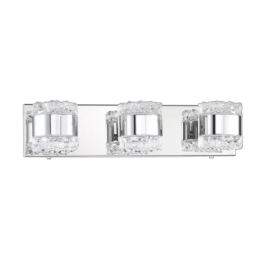 Bazil 3-Light Chrome Vanity Light