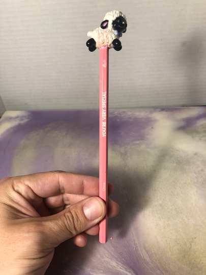 Vintage Russ Sheep Themed Pencil Collectible Hallmark Topper - Cool 90's/Nostalgia