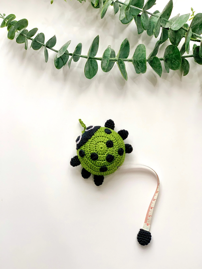 Crocheted Ladybug Animal Tape Measure, Gift For Special Someone