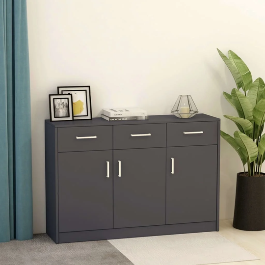 Sideboard Gray 43.3"x11.8"x29.5" Chipboard