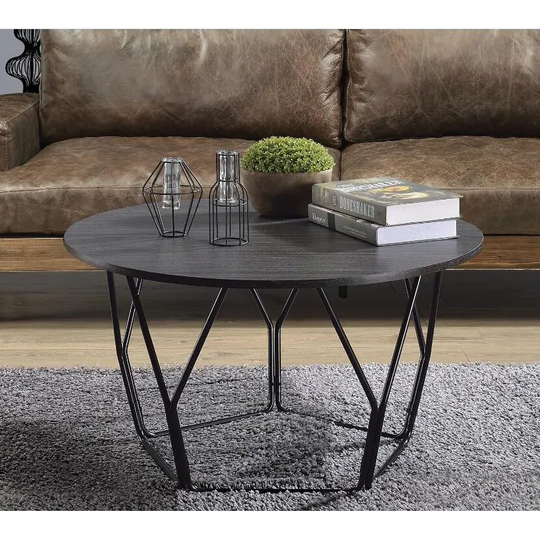 Drum Coffee Table End Table Sofa Table for Living Room