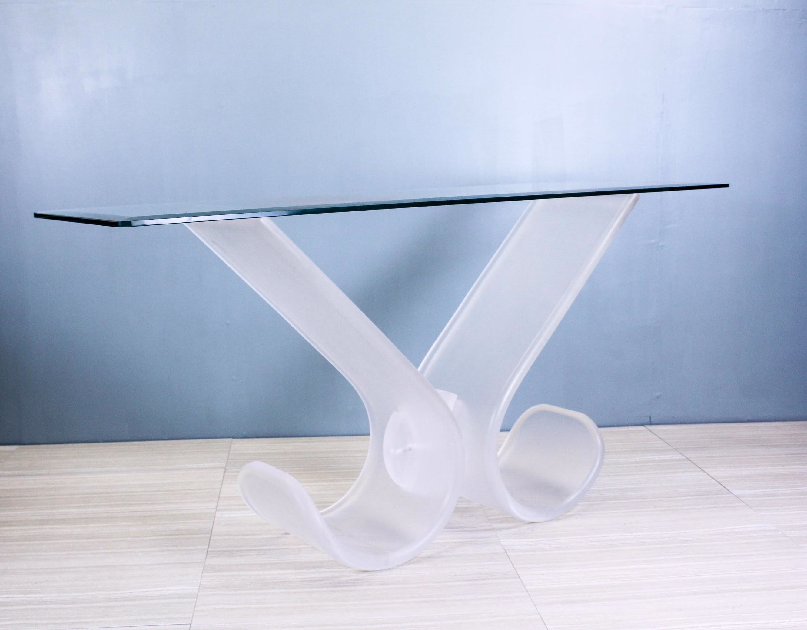 Mid-Century Modern Lucite Console Table