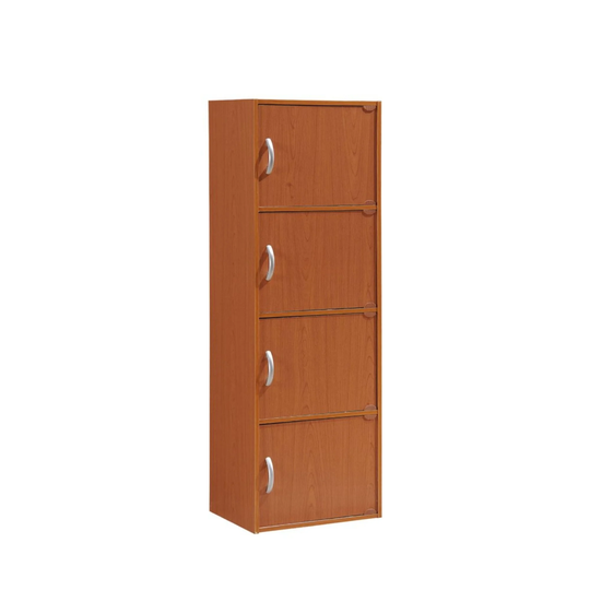 47.25" Cherry Red Multi-Purpose Bookcase with Doors