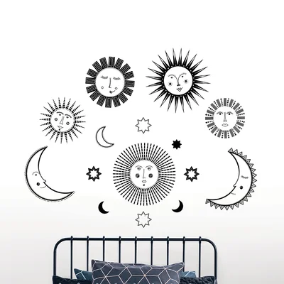 Sun Faces Wall Decal