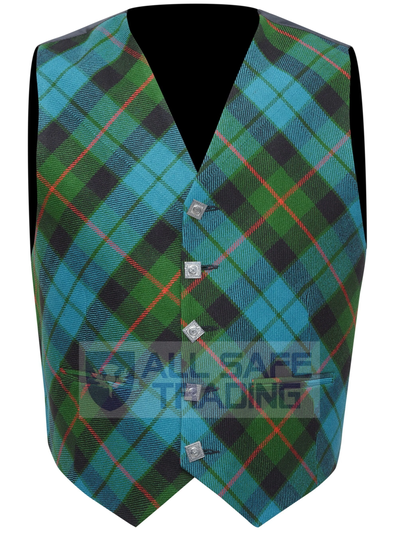 Clearance Sale Scottish/Irish Formal Cross Pattern Gunn Ancient Tartan Waistcoat/Vest, Men Scottish Waistcoat, Kilt Vest, Celtic, Highland