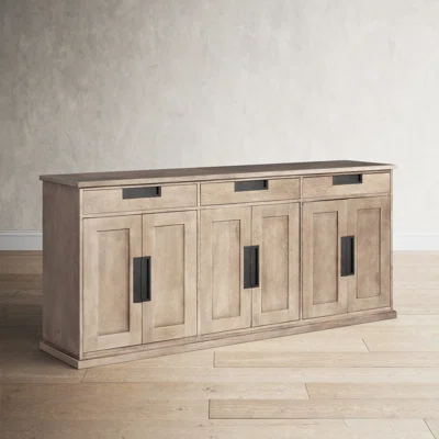 Rowland 81.5" Wide 3 Drawer Mango Wood Sideboard
