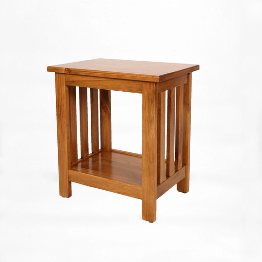 Mission Style Pine End Table, Side Nightstand, Amish, Handmade, Wood, Living Room, Bedroom, Made in Usa, 21.5 Inches Tall