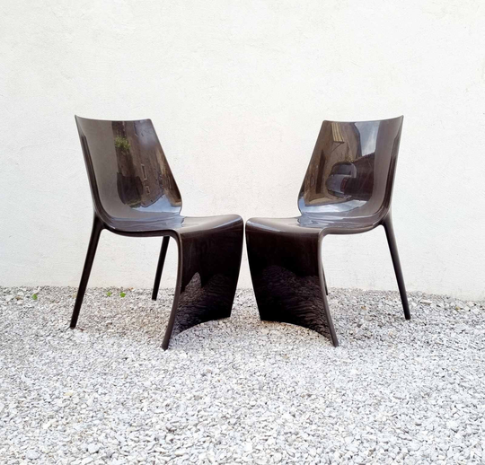 Pair Of Vintage Chairs/Model Smart 600 Claudio Dondoli & Marco Pocci Design Produced By Pedrali Italian Italy /1990 /'90S