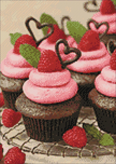 Cupcakes & Muffins Diamond Painting Set By Wizardi. Wd2312 Art Kit. Large Kit