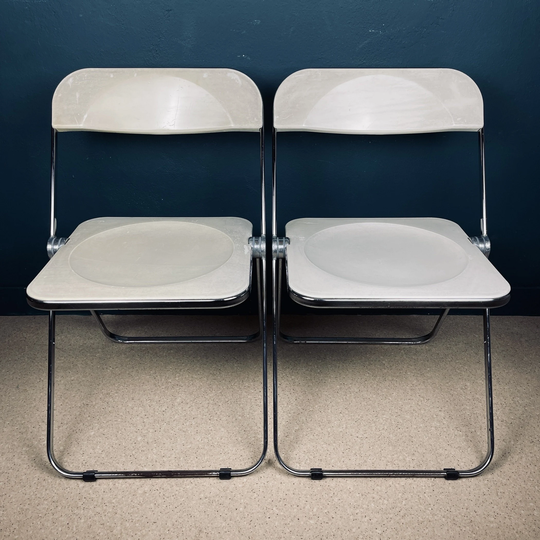 Set Of 2 Plia Folding Chairs By Giancarlo Piretti For Castelli Italy 1970S Italian Modern Design Desk Chair Diner Chair