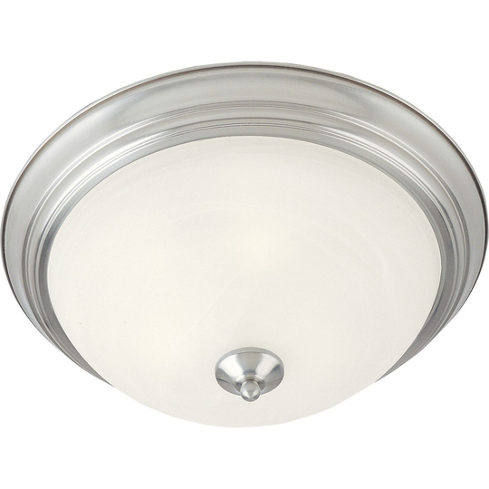Maxim Marble Shade 1-light Nickel Essentials 584x Flush Mount Light