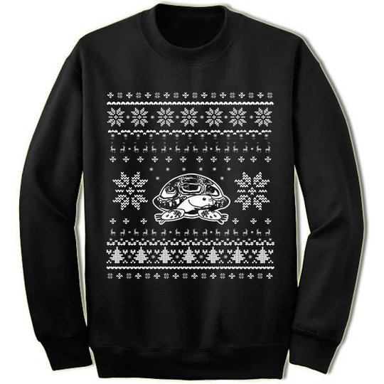 Russian Tortoise Christmas Sweater Sweatshirt. Pet Ugly Xmas Sweater