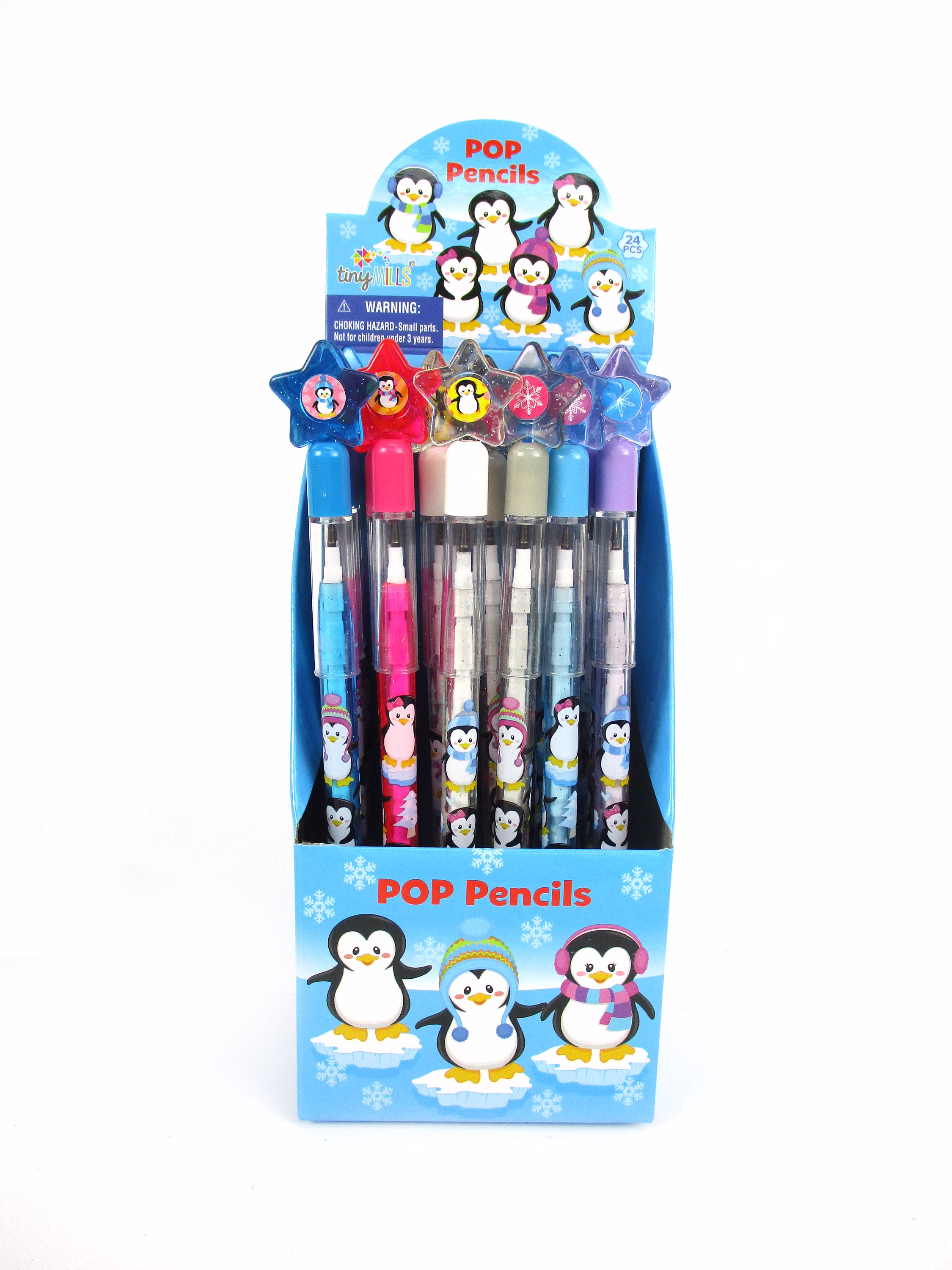 24 Pcs Penguin Multi Point Pencils