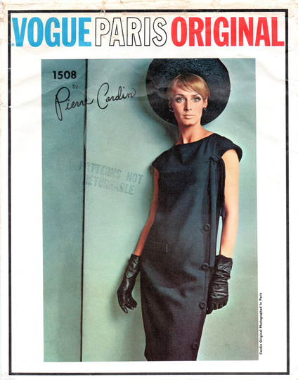 Pierre Cardin Vogue 1508 Elegant Cap Sleeve Dress Pattern Bust 36