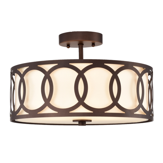 3-light Semi-Flush Mount