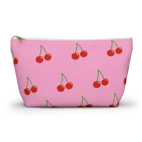Pink Cherry Bag, Cosmetic Pencil Case