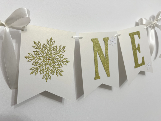 Winter Onederland High Chair Banner - Wonderland Sign, Banner, Snowflake Highchair Birthday Decor