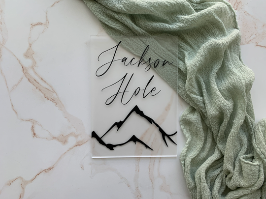 Acrylic Mountain Table Numbers, Custom Signs, Numbers