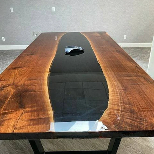 Custom Dining Table With Epoxy Resin - Special Order For Jose
