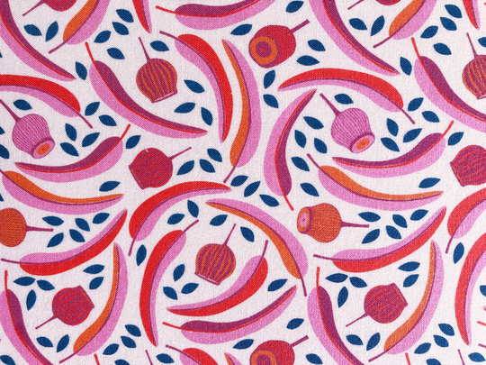 Australian Native Pink Gum Nuts & Leaves Floral Quilting Cotton Fabric By 1/4, 1/2 Yard Or Fat Quarter