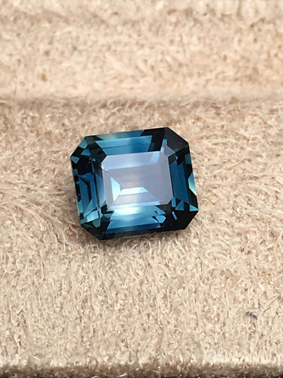 Bi-Color Sapphire 1.20Ct/Parti For A Ring - Engagement Teal Radiant Cut Unheated